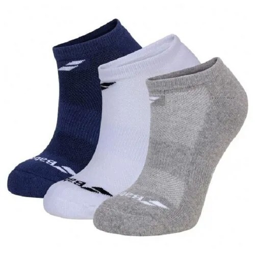 Носки спортивные Babolat Socks Junior Invisible x3 White/Blue/Gray 5JA1461-1033, 31/34