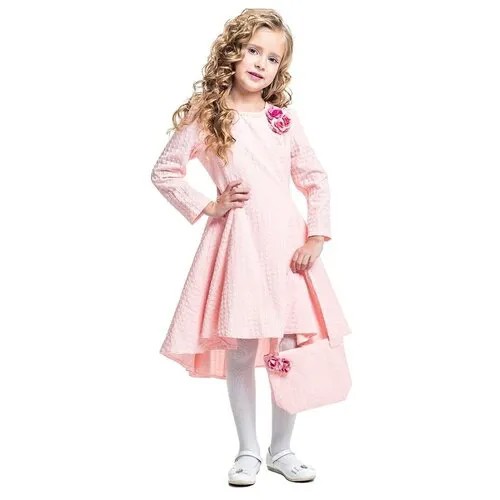 Платье Cascatto, комплект, размер 7-8/122-128, розовый
