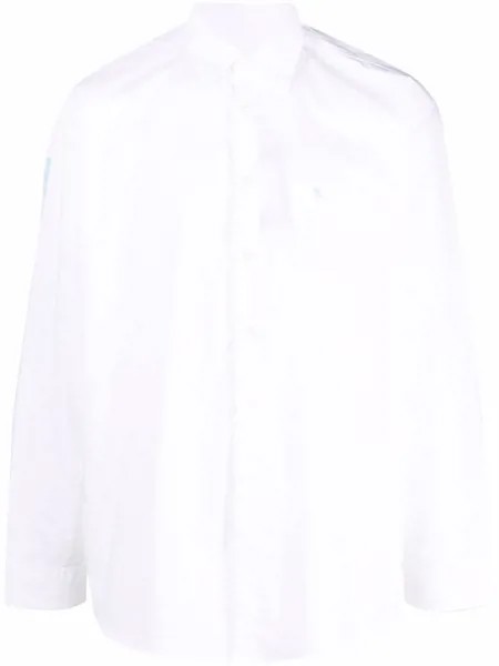 Raf Simons рубашка с вышитым логотипом