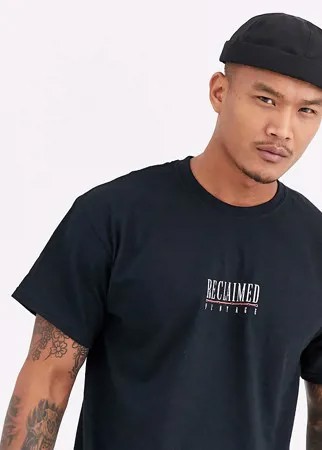 Черная футболка с логотипом Reclaimed Vintage-Черный