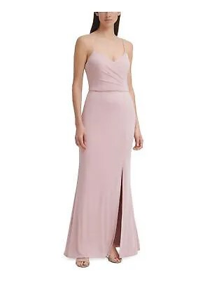 ELIZA J Женское розовое торжественное платье до бедра с разрезом и регулируемым ремешком 6