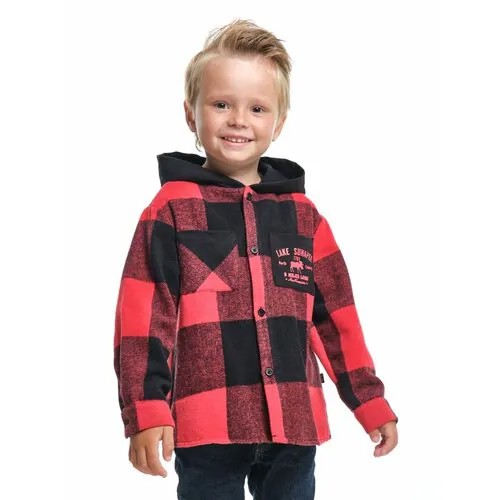 Рубашка Mini Maxi, размер 98, красный, черный