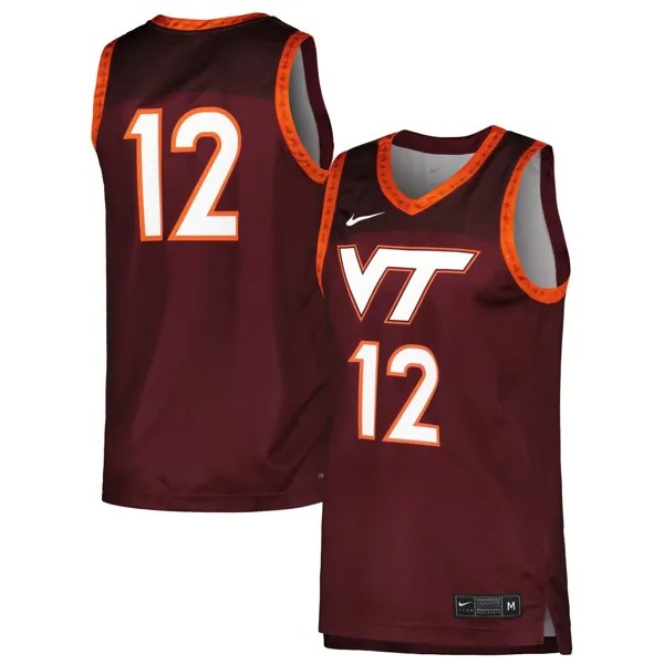 Мужская темно-бордовая баскетбольная майка Virginia Tech Hokies Replica Nike