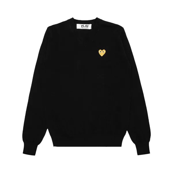 Свитер Comme des Garçons PLAY Gold Heart, цвет Черный