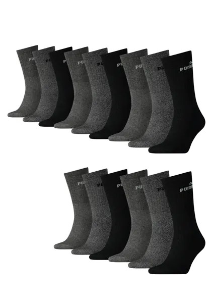 Носки Puma CREW SOCK 15P, цвет 207 anthracite/grey