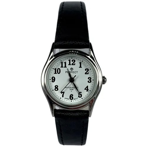 Perfect часы наручные, кварцевые, на батарейке, женские, металлический корпус, кожаный ремень, металлический браслет, с японским механизмом lp017-019-1
