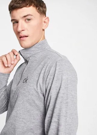 Серый лонгслив на молнии длиной 1/4 Calvin Klein Golf Newport