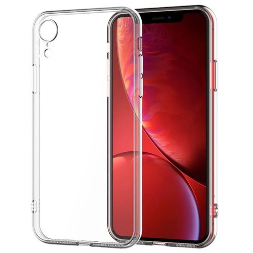 Прозрачный силиконовый чехол с защитой камеры для Apple iPhone XR / Тонкий противоударный легкий чехол накладка на телефон Эпл Айфон ХР