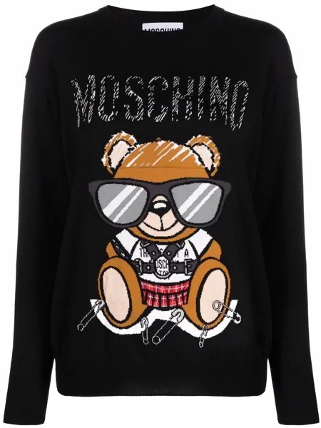 Moschino толстовка Teddy Bear вязки интарсия