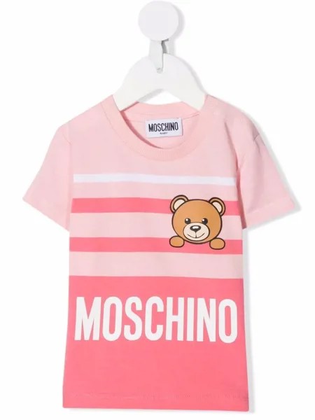 Moschino Kids футболка с принтом