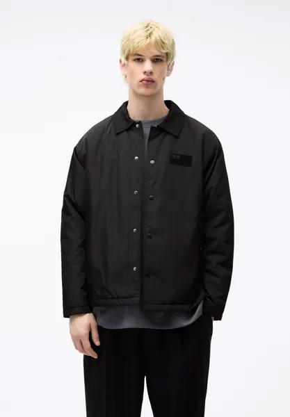 Легкая куртка QUILTED INTERIOR PULL&BEAR, цвет black