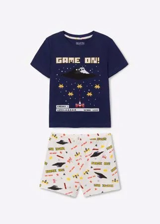 Пижама с принтом «Game on!» для мальчика Gloria Jeans