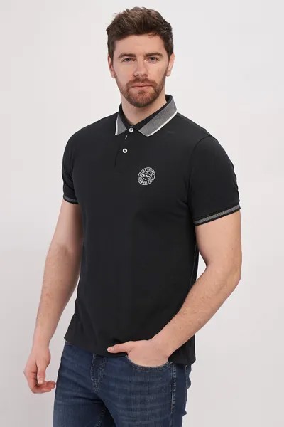 Kvl by KENVELO, футболка из пике с контрастным воротником Lee Cooper, черный