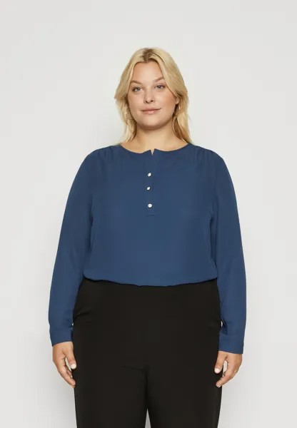 Блузка ONLY Carmakoma CARALMANDA LIFE SHIRT, синий
