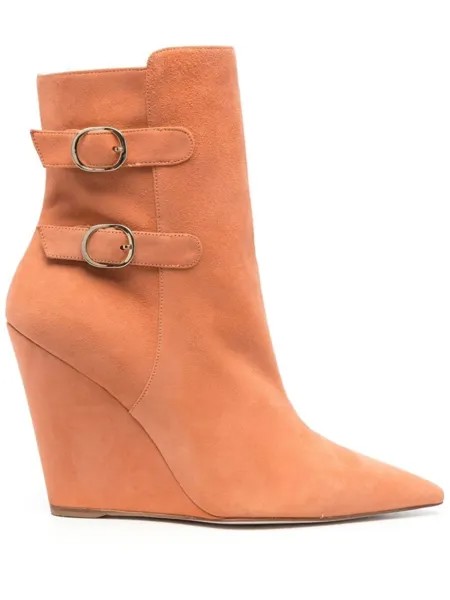 Stuart Weitzman ботильоны с пряжками, оранжевый