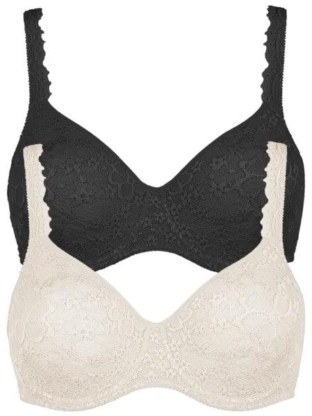 Бюстгальтер с косточками Nina von C. 2er Pack Bügel BH, цвет champagner schwarz