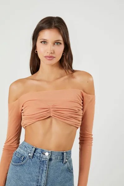 Укороченный топ с открытыми плечами Forever 21