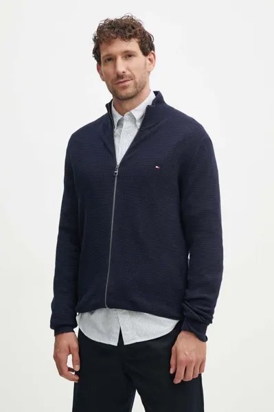 Хлопковый кардиган Tommy Hilfiger, темно-синий