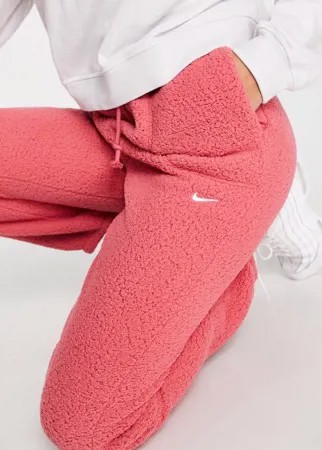 Уютные розовые джоггеры из флиса Nike Training Therma-FIT-Розовый цвет