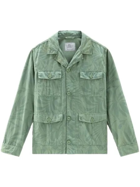 Woolrich рубашка с принтом, зеленый