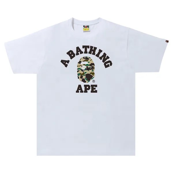 Футболка BAPE Sta Camo College, цвет Белый/Желтый