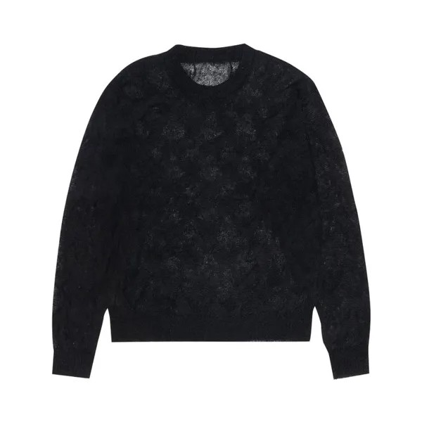 Свитер Stussy Loose Knit Cross Cable Sweater, черный