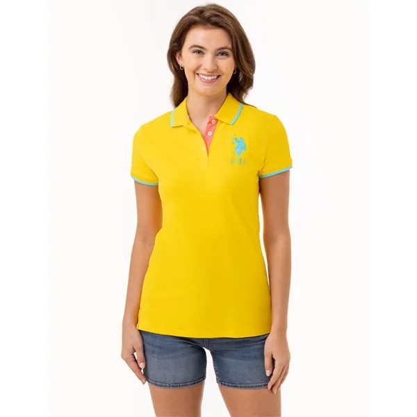 Футболка-поло U.S. Polo Assn. Triple Crown Solid, желтый