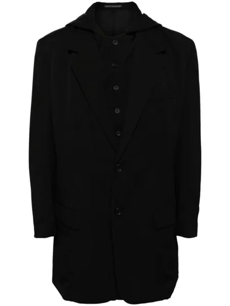 Yohji Yamamoto пиджак со вставками, черный