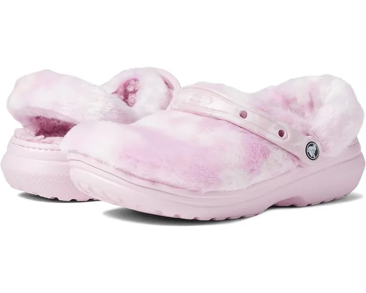 Сабо Crocs Classic Fur Sure, цвет Ballerina Pink/White