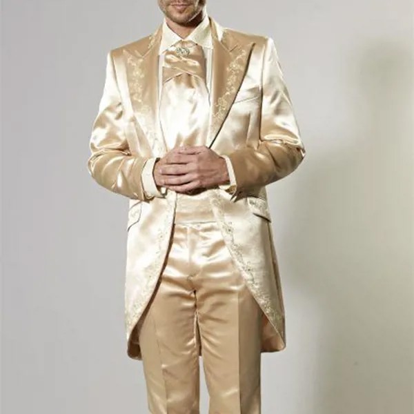 Новейший дизайн пальто и брюк, итальянский мужской костюм с золотой вышивкой, облегающий смокинг, 2 предмета, блейзеры 2017, костюмы для жениха...