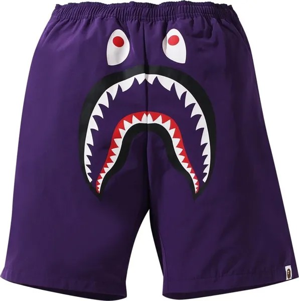 Шорты BAPE Shark Beach Shorts 'Purple', фиолетовый