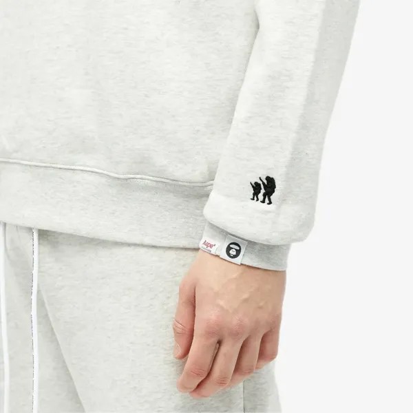Толстовка с радужным камуфляжным принтом AAPE by A Bathing Ape x Union College, белый