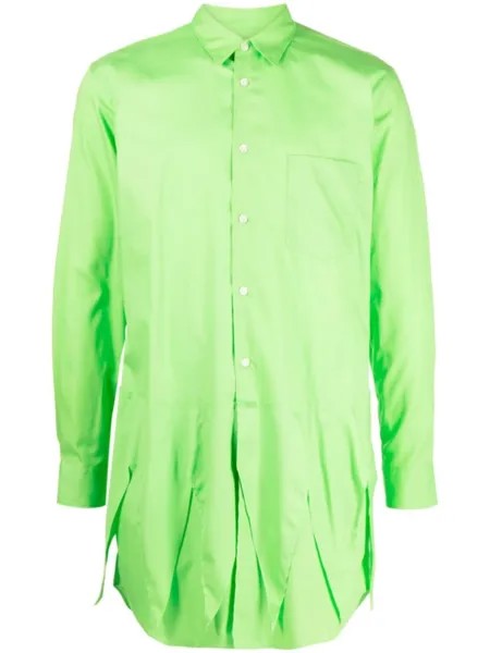 Comme des Garçons Homme Plus рубашка со вставками, зеленый