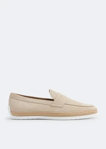 Лоферы Tod'S Suede Slip-On, бежевый