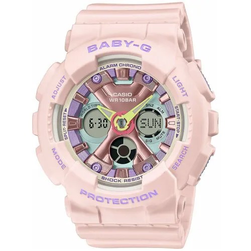 Наручные часы CASIO Baby-G BA-130PM-4A, розовый, золотой