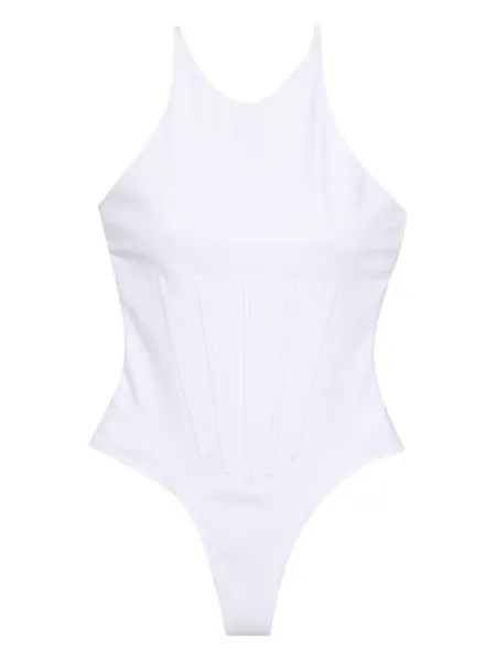 Mugler слитный купальник Corseted, белый