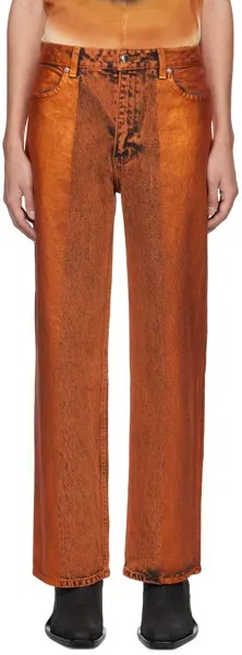 Оранжевые широкие джинсы Eckhaus Latta, цвет Copper