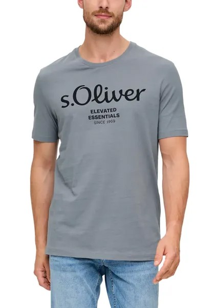 Футболка S.Oliver из дышащего хлопка, серый