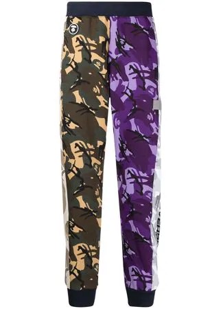 AAPE BY *A BATHING APE® спортивные брюки в стиле колор-блок