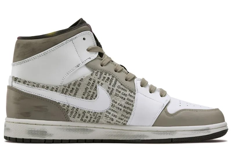 Кроссовки Air Jordan 1 Vintage Basketball Shoes Men High-top Brown/White, коричневый