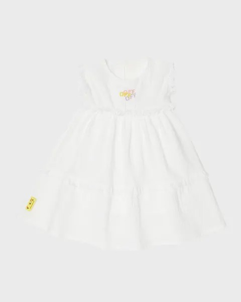 Платье Off Stamp с рюшами для девочек, размер 3–36 м Off-White, цвет White Multicolor