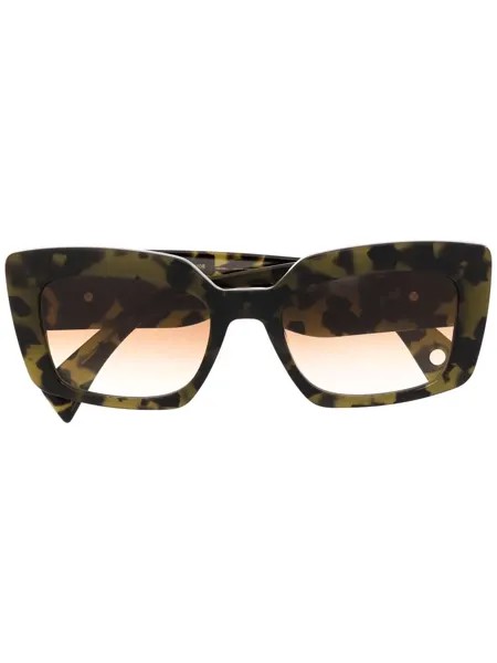 LANVIN солнцезащитные очки черепаховой расцветки с логотипом