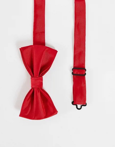 Ярко-красный атласный галстук-бабочка в стиле oversized Devil's Advocate