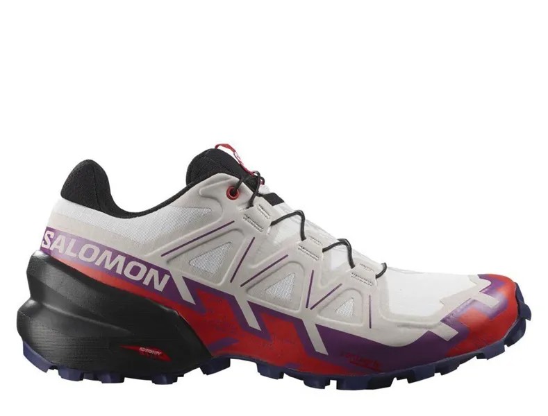 Женские бело-черные туфли Salomon Speedcross 6 L41743200