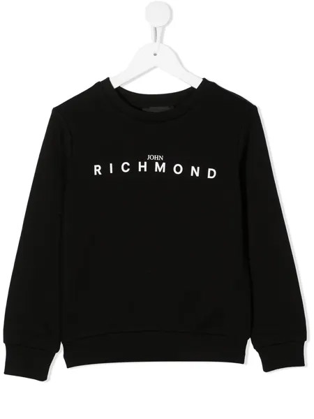 John Richmond Junior толстовка с круглым вырезом и логотипом