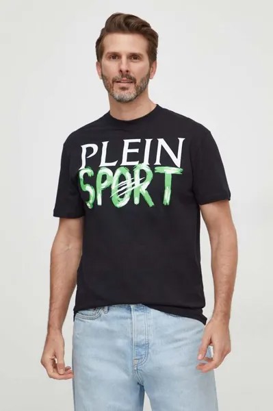PLEIN SPORT хлопковая футболка Plein Sport, черный