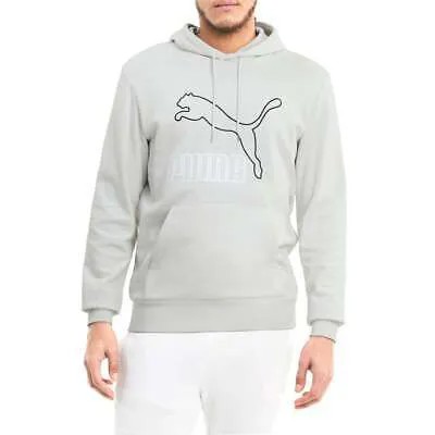 Puma Classics Logo Pullover Hoodie Mens Size S Повседневная верхняя одежда 597741-05