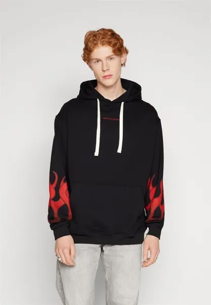 Толстовка HOODIE WITH FLAMES Vision of Super, цвет black/red
