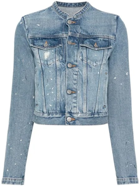 MM6 Maison Margiela джинсовая куртка с эффектом потертости, синий
