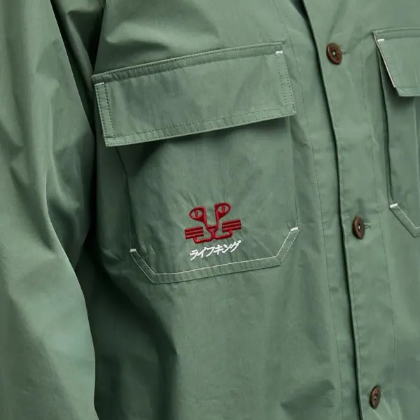 Garbstore Рубашка с открытым воротником Tiger, зеленый
